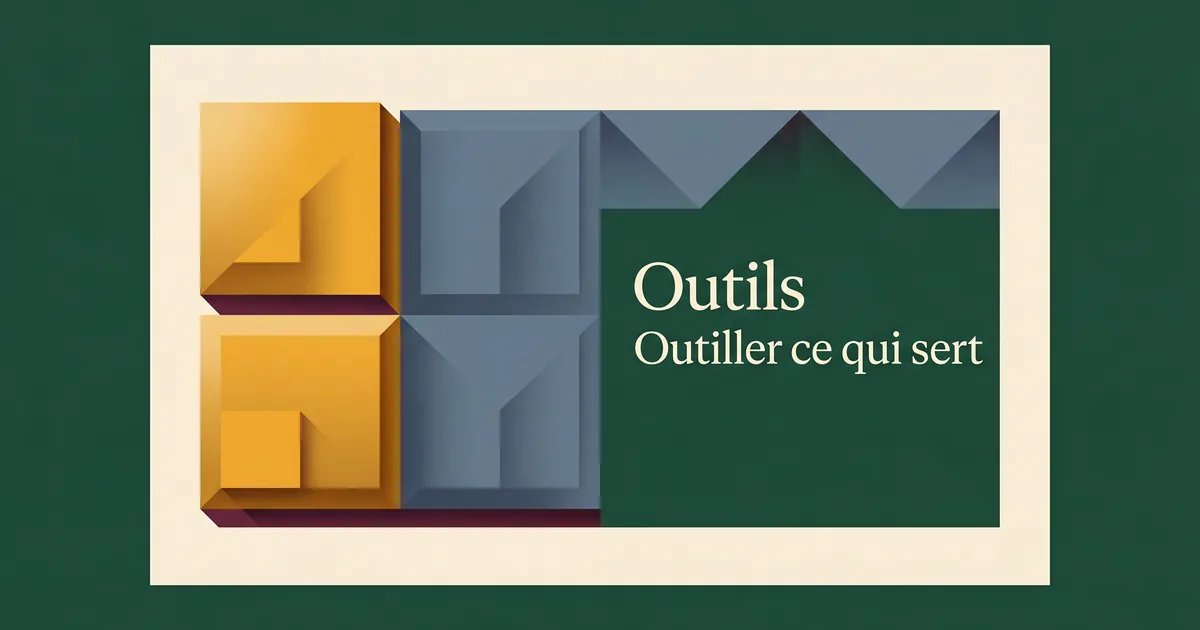 Panneau géométrique d'outils numériques sélectionnés selon l'utilité réelle